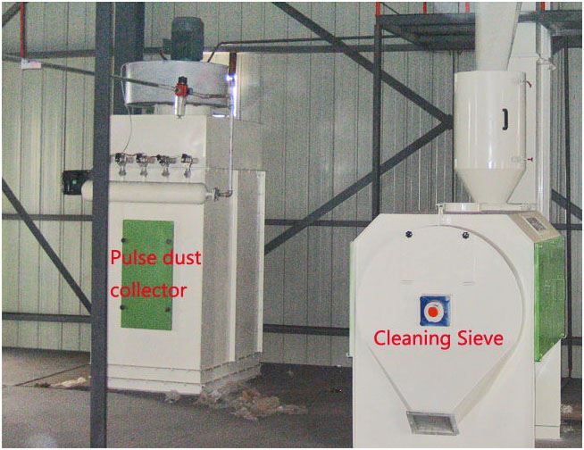 feed pellets pulse dust collector